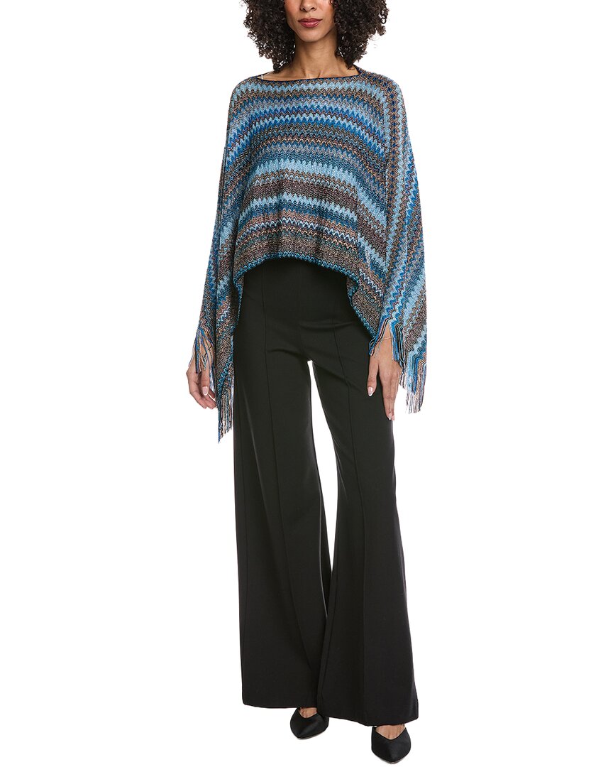 Пончо Миссони Missoni, синий